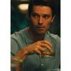 Saxon Ratliff wearing a blue shirt in Season 3, Episode 1 of The White Lotus.
