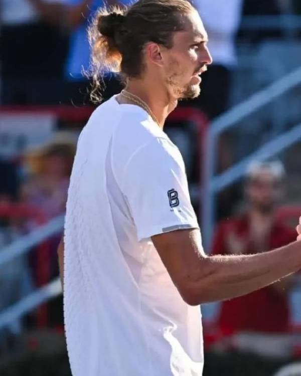 Alexander Zverev ATP 1000 National Bank Open T-Shirt showcasing the detailed back design and sporty appeal