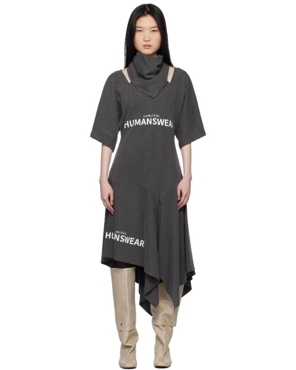 Caught in the Act Unfaithful S04 Tami Roman Grey Scarf Midi Dress stylish women’s grey scarf midi dress for a sophisticated look