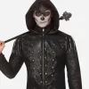 Halloween Skeleton Royalty Black Coat with Striking Royal-Inspired Styling for Halloween and Costume Events