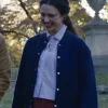 Love of Your Life Margaret Qualley Blue Varsity Jacket featuring a stylish blue design and classic varsity-inspired styling.