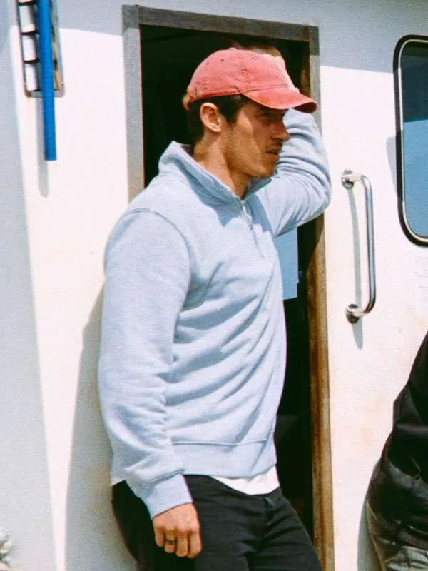 Rose of Nevada Callum Turner Grey Sweatshirt comfortable grey pullover for everyday outfits