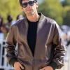 Diego Calva Paris Fashion Week Bomber Leather Jacket stylish celebrity-inspired leather outerwear for men